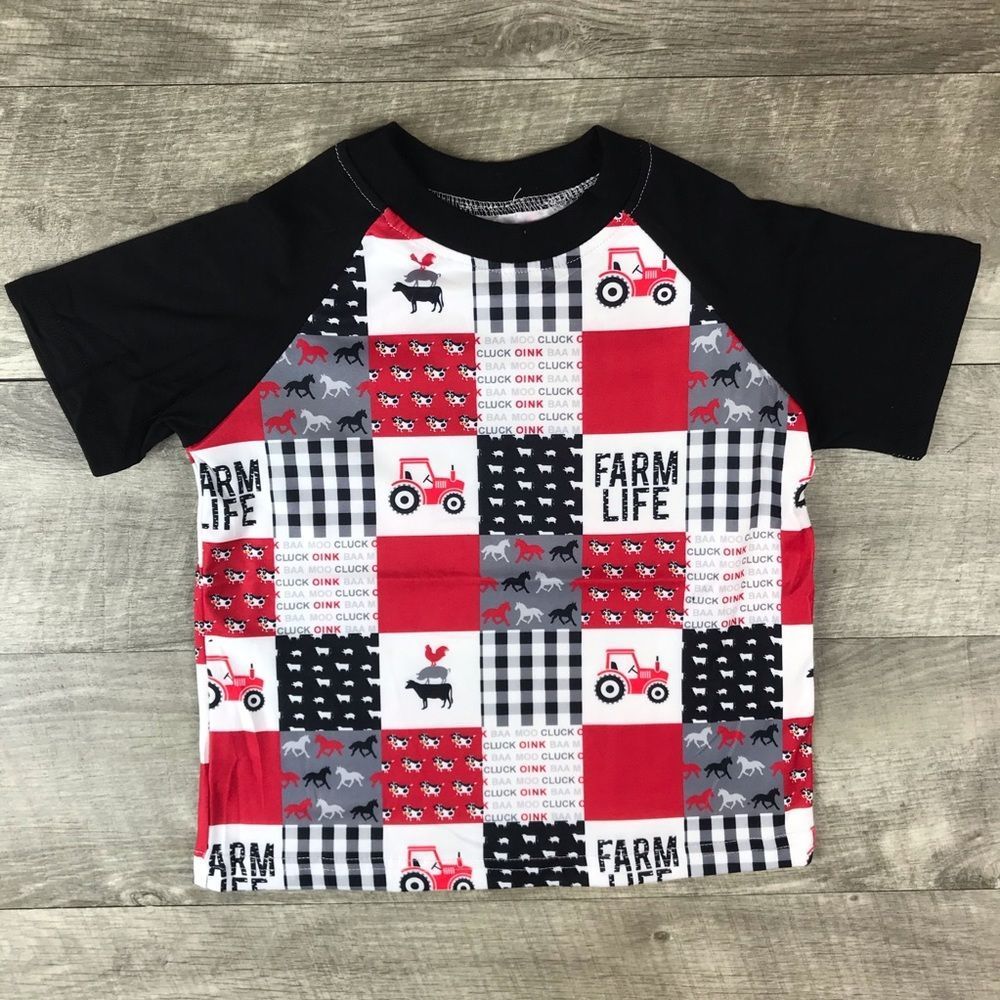 New boutique Boys Farm Life T-Shirt